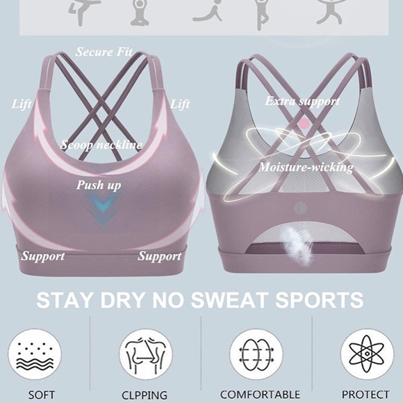 Sexy Strappy Crisscross Back Casual, Yoga, Sports - Picture 4 of 6